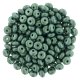 (image for) Czech 4mm Rondelle-Metallic Suede Light Green * Strand of 100 Glass Beads