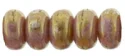 (image for) Czech 3mm Rondelle-Opaque Rose/Gold Topaz Luster