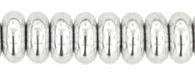 (image for) Czech 4mm Rondelle-Silver Metallic * Strand of 100 Glass Beads