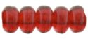 (image for) Czech 3mm Rondelle-Siam Ruby Transparent * Strand of 100 Glass Beads