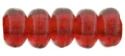 (image for) Czech 3mm Rondelle-Siam Ruby Transparent * Strand of 100 Glass Beads