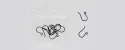 (image for) Jet Matte Black - Plain Fish Hook Ear Wire * 5 Pair