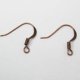 Antique Copper Plate - Hammered Fish Hook Earwire (image for) Antique Copper Plate - Hammered Fish Hook Earwire