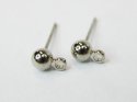 (image for) Stainless Steel - 4mm Ball Post w/ Loop * 6 Pair