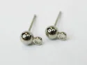 (image for) Stainless Steel - 4mm Ball Post w/ Loop * 6 Pair