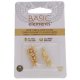 (image for) Gold Plated Crimp Tubes 2mm & 3mm Smooth Crimp Covers, * 24 of each