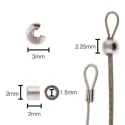 (image for) Silver Plated Crimp Tubes 2mm & 3mm Smooth Crimp Covers, * 24 of each