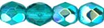 (image for) Czech Fire Polish 4mm-Teal AB