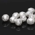(image for) Czech Fire Polish 4mm-Glass Pearls White * 100 Bead Strand