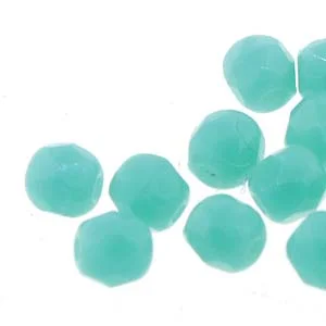 (image for) Czech Fire Polish 3mm-Turquoise Green