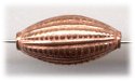(image for) Handmade Java Copper 21mm Textured Oval Bead * 5 Beads