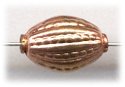 (image for) Handmade Java Copper 15mm Textured Oval Bead * 5 Beads