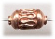 Handmade Java Copper 12mm Spiral Design Barrel Bead * 10 Beads (image for) Handmade Java Copper 12mm Spiral Design Barrel Bead * 10 Beads