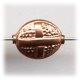 Handmade Java Copper Puffed Oval Cross Bead * 10 Beads (image for) Handmade Java Copper Puffed Oval Cross Bead * 10 Beads