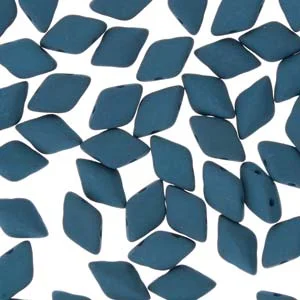 (image for) Czech GemDuo - Matte Velvet Dark Teal; 8 x 5mm * 10 Grams