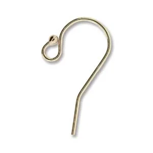 (image for) 14K Gold Filled - Ball End Ear Wires, 11.5 x 20 mm * One Pair