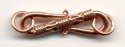 (image for) Handmade Java Copper 25mm Ornate S-Hook Clasp Set * 5 Sets