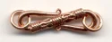 (image for) Handmade Java Copper 25mm Ornate S-Hook Clasp Set * 5 Sets