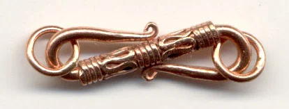 (image for) Handmade Java Copper 25mm Ornate S-Hook Clasp Set * 5 Sets