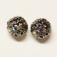 10mm Rhinestone Round-Gunmetal/Crystal AB-100pk (image for) 10mm Rhinestone Round-Gunmetal/Crystal AB-100pk