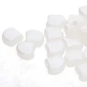 (image for) Czech Ginko/Ginkgo - White Opal White Luster - 7.5 mm Bead * 10 Grams