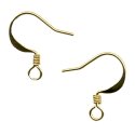 (image for) Gold Plate - Hammered Earwire w/ Coil