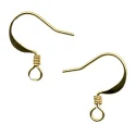 (image for) Gold Plate - Hammered Earwire w/ Coil
