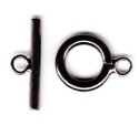 (image for) Gunmetal Plate - Plain Toggle Clasp