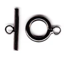 (image for) Gunmetal Plate - Plain Toggle Clasp