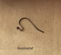 (image for) Gunmetal Plate - Ear Wire w/ Ball End