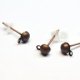 Antique Copper Plate - 4mm Half Ball Earpost with Drop & Backs (image for) Antique Copper Plate - 4mm Half Ball Earpost with Drop & Backs