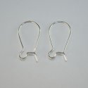 (image for) Silver Plate - Nickel Free 19mm Kidney Ear Wires * 10 Pairs