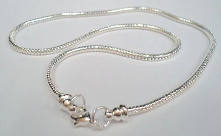 (image for) European Style Necklace-Silver Plate Snake Chain-18"