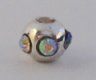 4x5mm Silver Plate Rhinestone Round-Crystal AB * 20 Beads (image for) 4x5mm Silver Plate Rhinestone Round-Crystal AB * 20 Beads