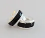 (image for) 4mm Silver Plate Rhinestone Rondelle-Jet 100 pack