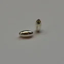 (image for) Silver Plate - 5mm x 2.5mm Smooth Oval Spacer Beads *100 Beads