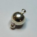 (image for) Silver Plate - 16x10mm Round Magnetic Clasp * One Clasp
