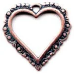 (image for) Antique Copper Plate - Ornate Heart Frame