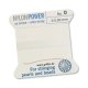 (image for) Nylon Griffin Cord - Size #0 White * 2 Meters with a Twisted Wire Needle