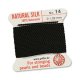 (image for) Silk Griffin Cord - Size 14 Black * 2 Meters with Twisted Wire Needle