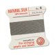 (image for) Silk Griffin Cord - Size 6 Grey * 2 Meters with Twisted Wire Needle