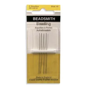 (image for) Beadsmith Beading Needles - Size 10 Regular, 4 Needles