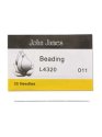 (image for) John James Beading Needles. Size 11 Regular * 25 Needles