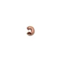 (image for) Copper Plate - 3mm Crimp Bead Covers * 144 Pieces