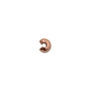 (image for) Copper Plate - 3mm Crimp Bead Covers * 144 Pieces