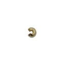 (image for) Gold Plate - 3 mm Crimp Covers * 12 Pieces