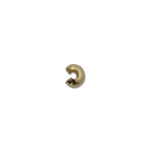 (image for) Gold Plate - 3 mm Crimp Covers * 12 Pieces