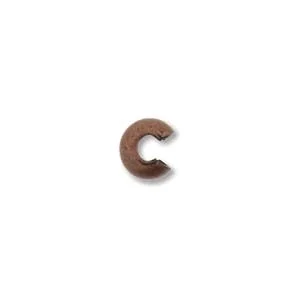 (image for) Antique Copper Plate - 4mm Crimp Covers