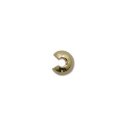 (image for) Gold Plate - 4mm Crimp Bead Cover * 12 Pieces