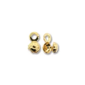 (image for) Gold Plates - Bead Tips * 20 Pieces